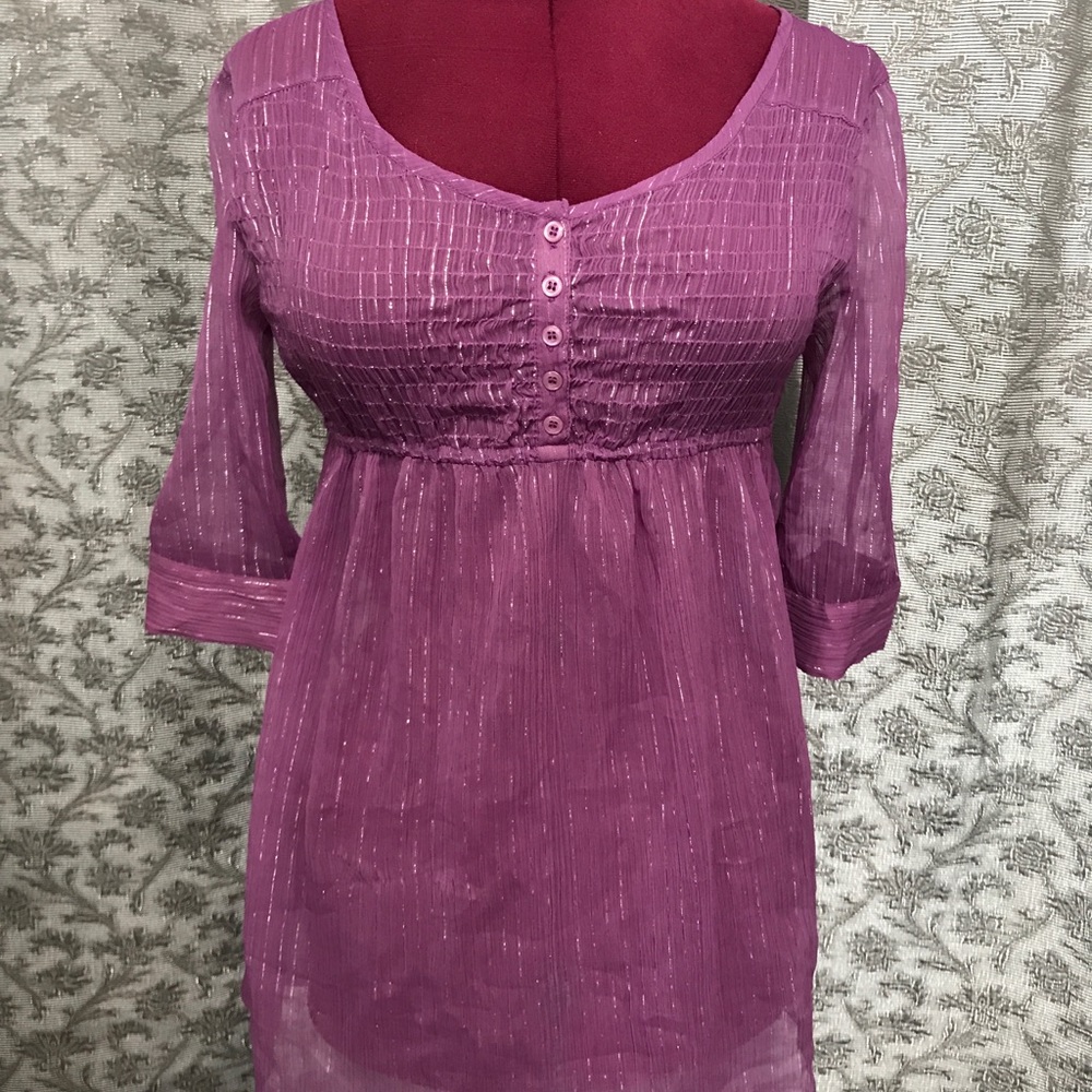 New Recruit maternity shirt size small purple